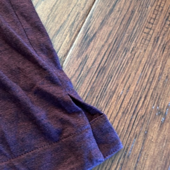 Loft cute maroon drawstring waist long sleeve dress - Picture 10 of 11